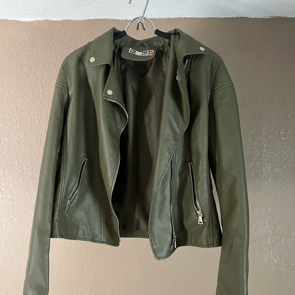 Stylish Olive Leather Jacket